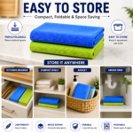 Microfiber Cloth 4pcs 40x40cms 250 GSM Multi-Color! Thick Lint & Streak-Free Multipurpose Cloths Automotive Microfibre Towels for Car Bike Cleaning Polishing Washing & Detailing - Image 5